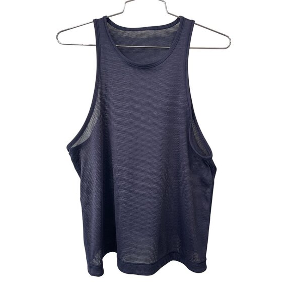 Lululemon Squad Goals Tank Top Size 8 Sleeveless Trinity Mesh Navy Workout - Picture 3 of 8